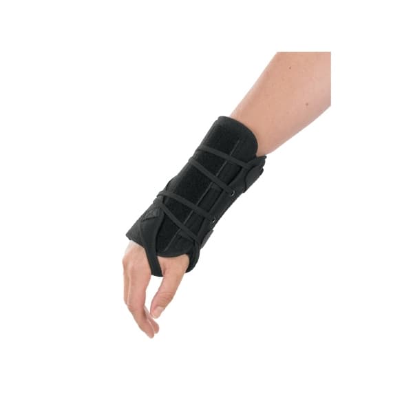 Apollo Universal Wrist Brace Black Dual-Pull Lace Closure 10 Inch Length One Size, Left Hand - Image 1