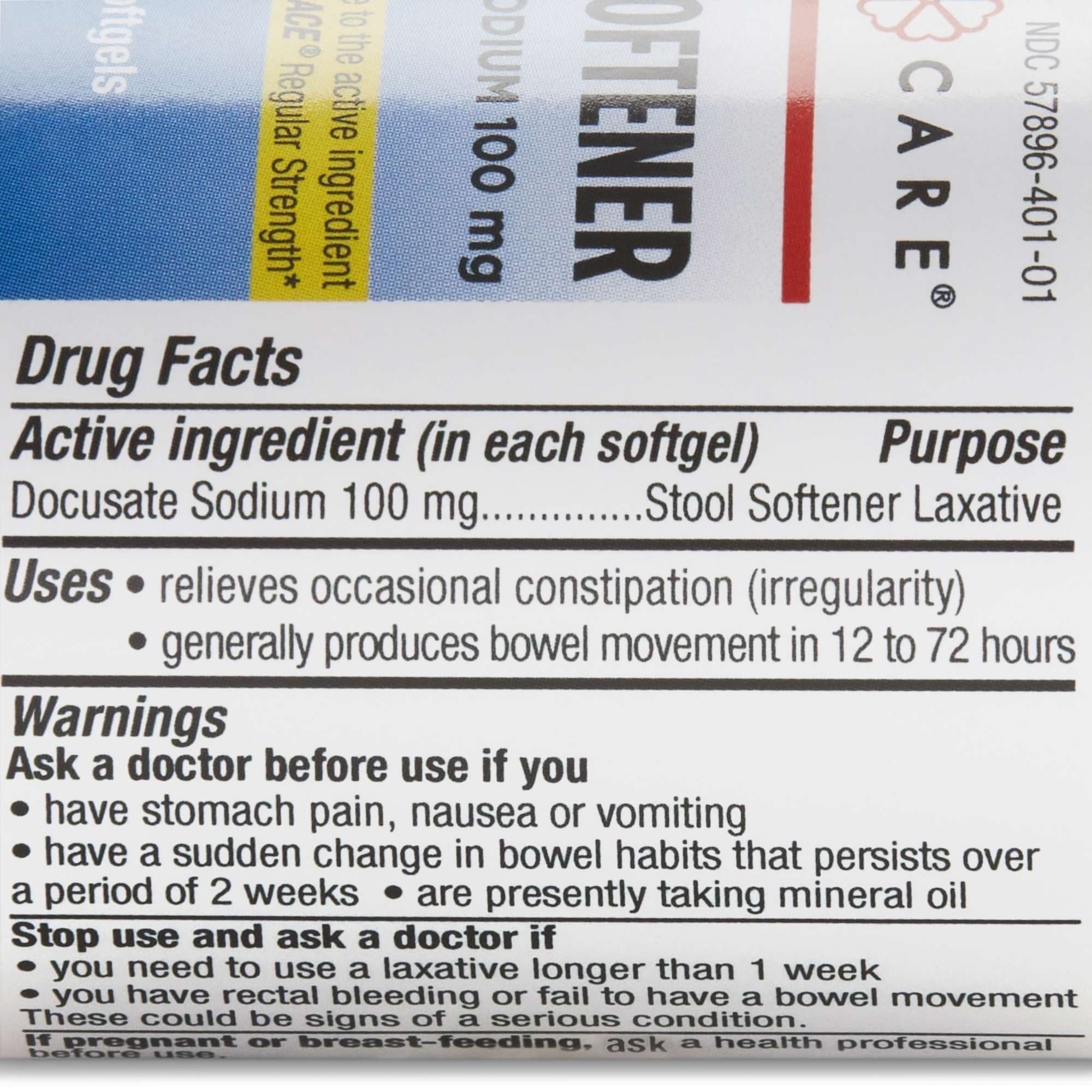 Geri-Care Docusate Sodium Stool Softener Softgel Capsule, 100 mg - Image 3