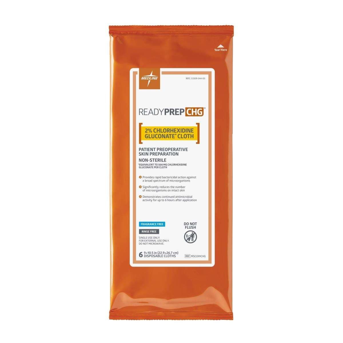 ReadyPrep CHG 2% Chlorhexidine Gluconate Cloths - Box of 192 - Image 1