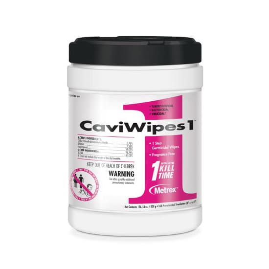 CaviWipes1 Surface Disinfectant Wipes Canister - Can of 160 - Image 1