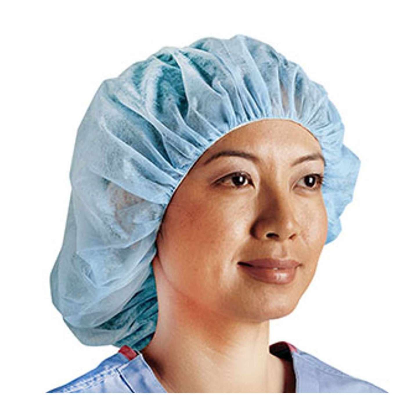Cardinal Bouffant Blue Cap, 24 Inch Circumference - Case of 750 - Image 1