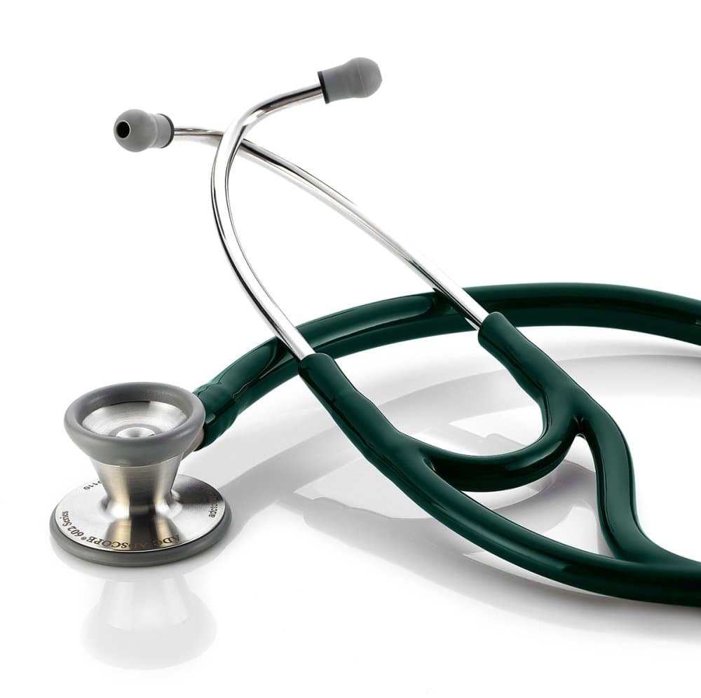 ADC Adscope Traditional Cardiology Stethoscope, Dark Green - Image 1