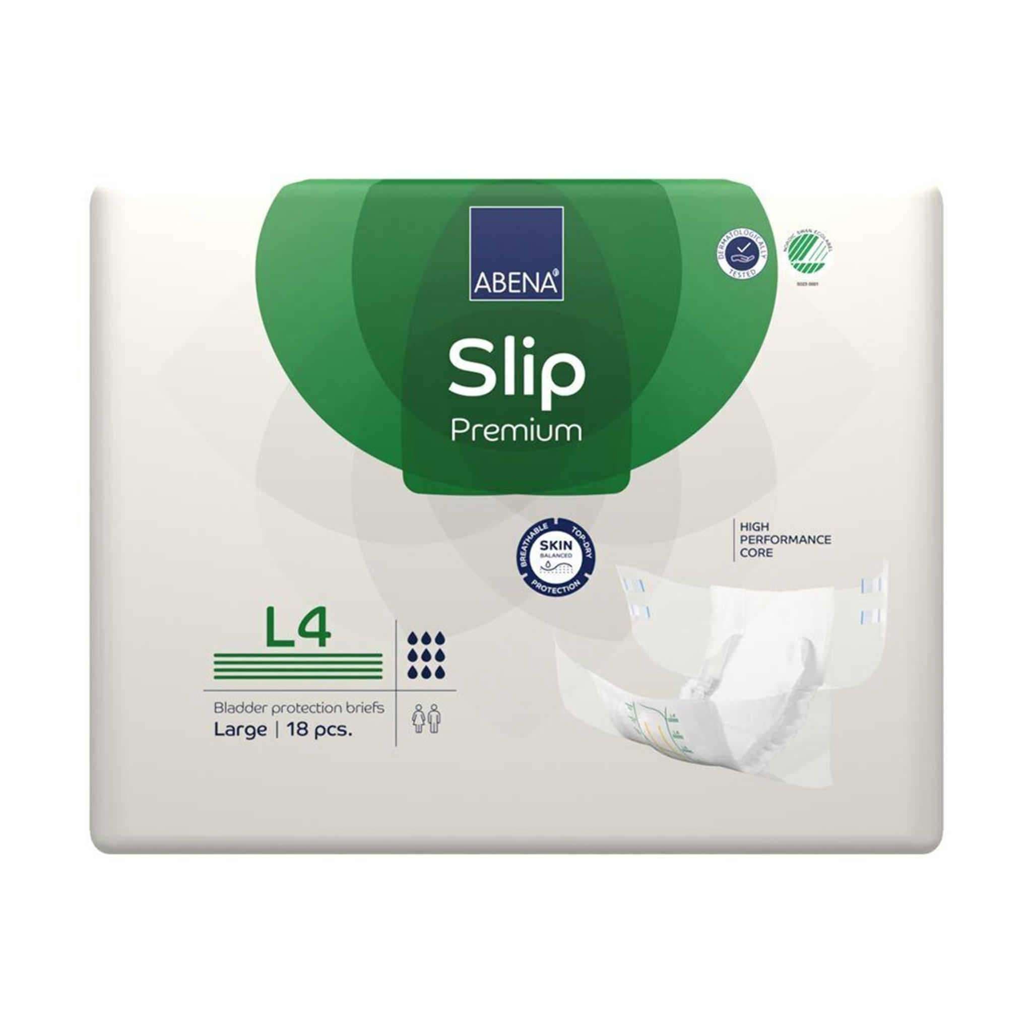 Abena Slip Premium Large Brief, Level 4 Absorbency - Case of 72 - Image 1