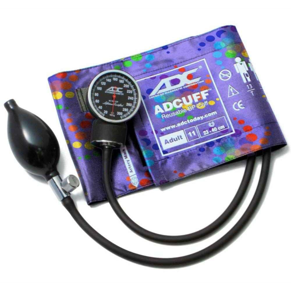 ADC Diagnostix Pocket Aneroid Sphyg, Peters Blue Swirly, Adult - Image 1
