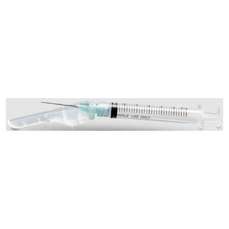 McKesson Prevent Tuberculin Syringe with Needle, Orange, 25 Gauge, 5/8 Inch - Box of 100 - Image 1