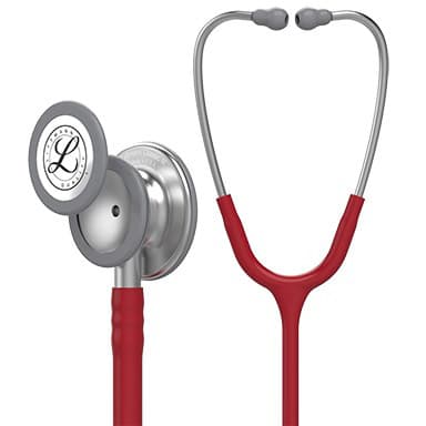 3M Littmann Classic III Monitoring Stethoscope, Stainless Steel Chestpiece, Burgundy - Image 1