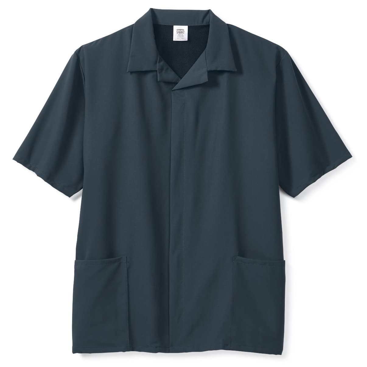 Medline EVS AVE Unisex Scrub Tops with Zipper and Storage Pockets, Charcoal, Small - Image 1