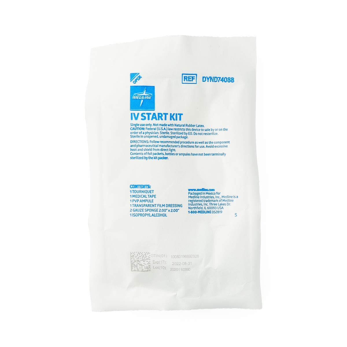 Medline Alcohol Prep Pad 7-Piece IV Start Kit - Each - Image 1