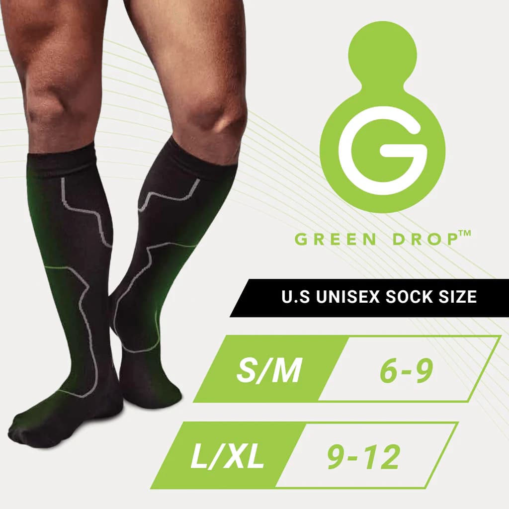Green Drop Compression Knee High Socks - Image 4