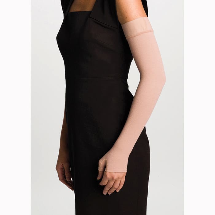 Sigvaris Advance Compression Armsleeve With Gauntlet Plus, 20-30 mmHg, Extra Large-Regular, Beige - Pair - Image 1