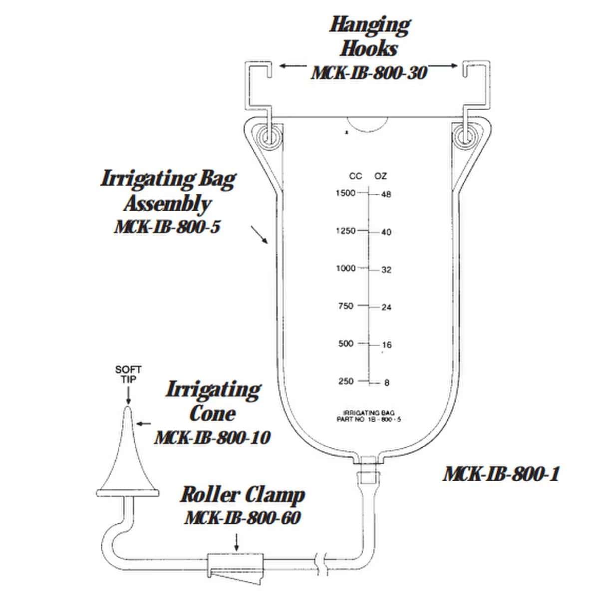 Marlen Adj-A-Flo Reusable Colostomy Irrigation Bag Assembly - Image 2