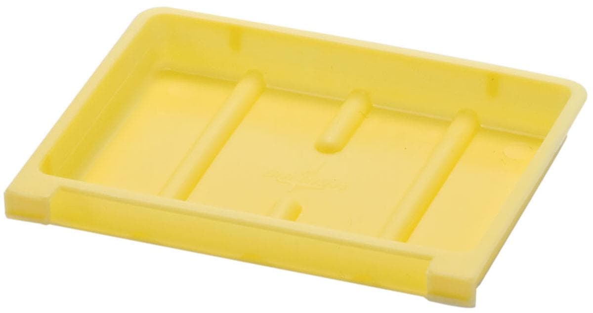 Medline Plastic Soap Dish with Ridges, Gold, 3.75 x 2.75 x 0.5 Inch - Case of 100 - Image 1