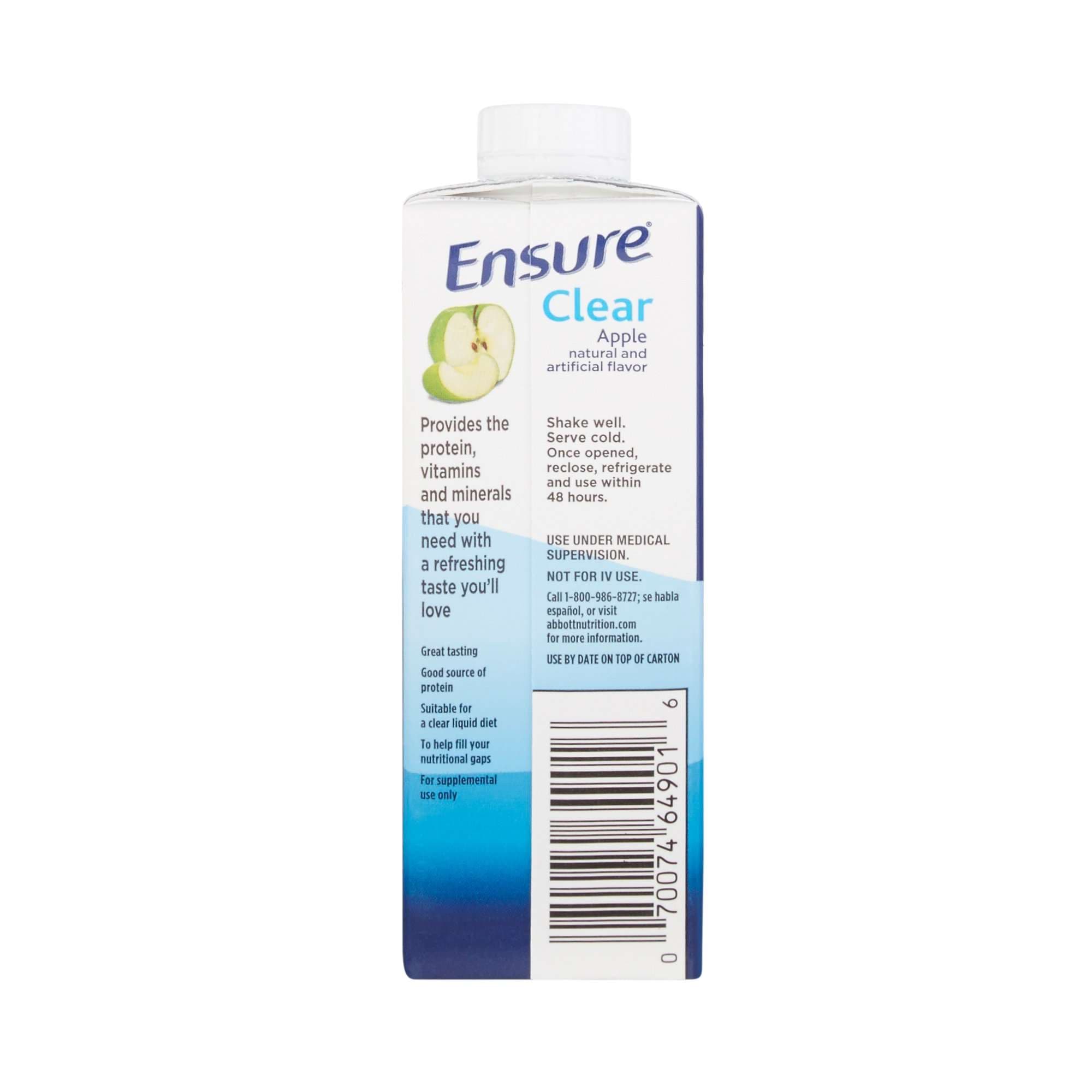 Ensure Clear Therapeutic Nutritional Shake, Apple, 8 oz. - Case of 24 - Image 2