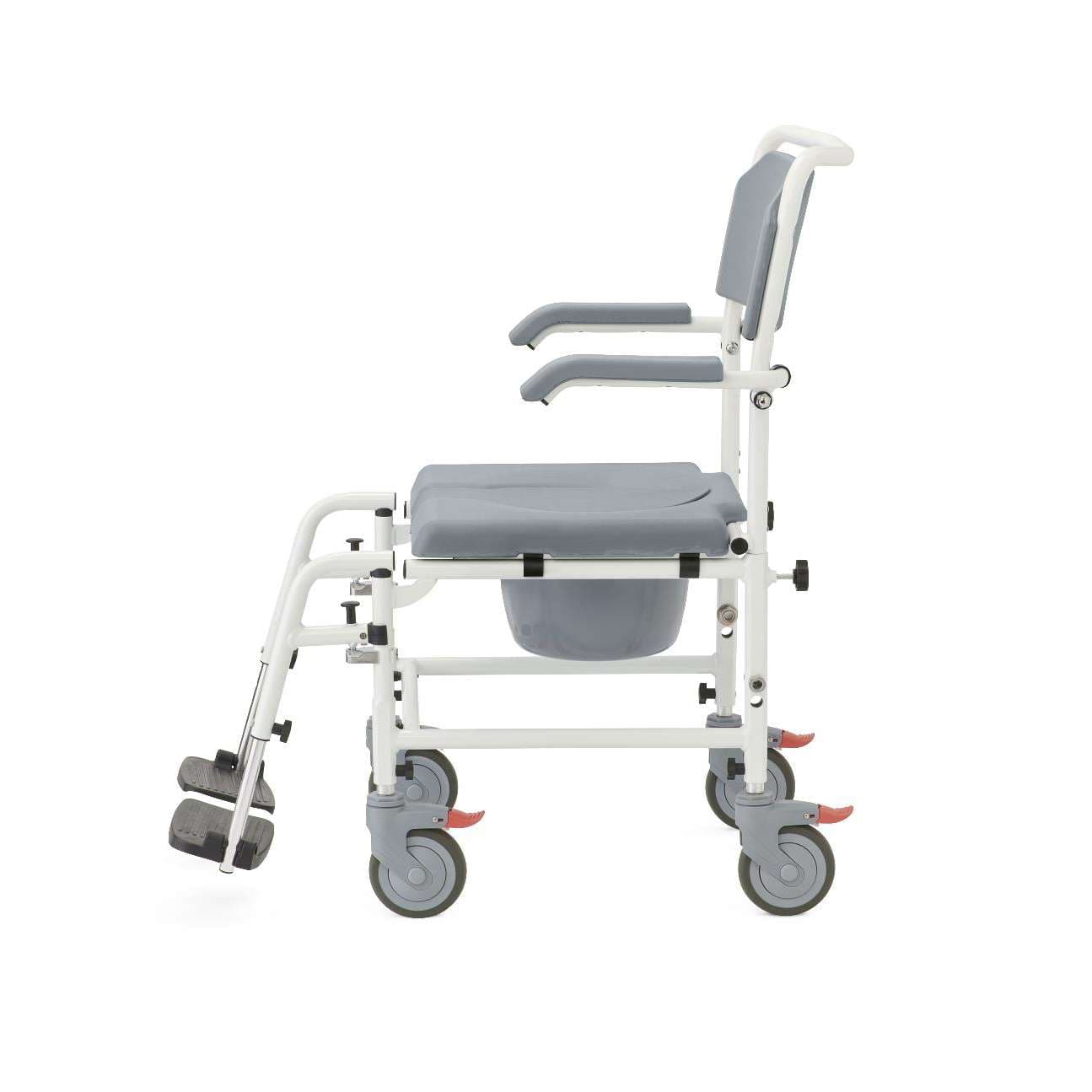 Medline Aluminium Shower Commode Transport Chair - Image 6