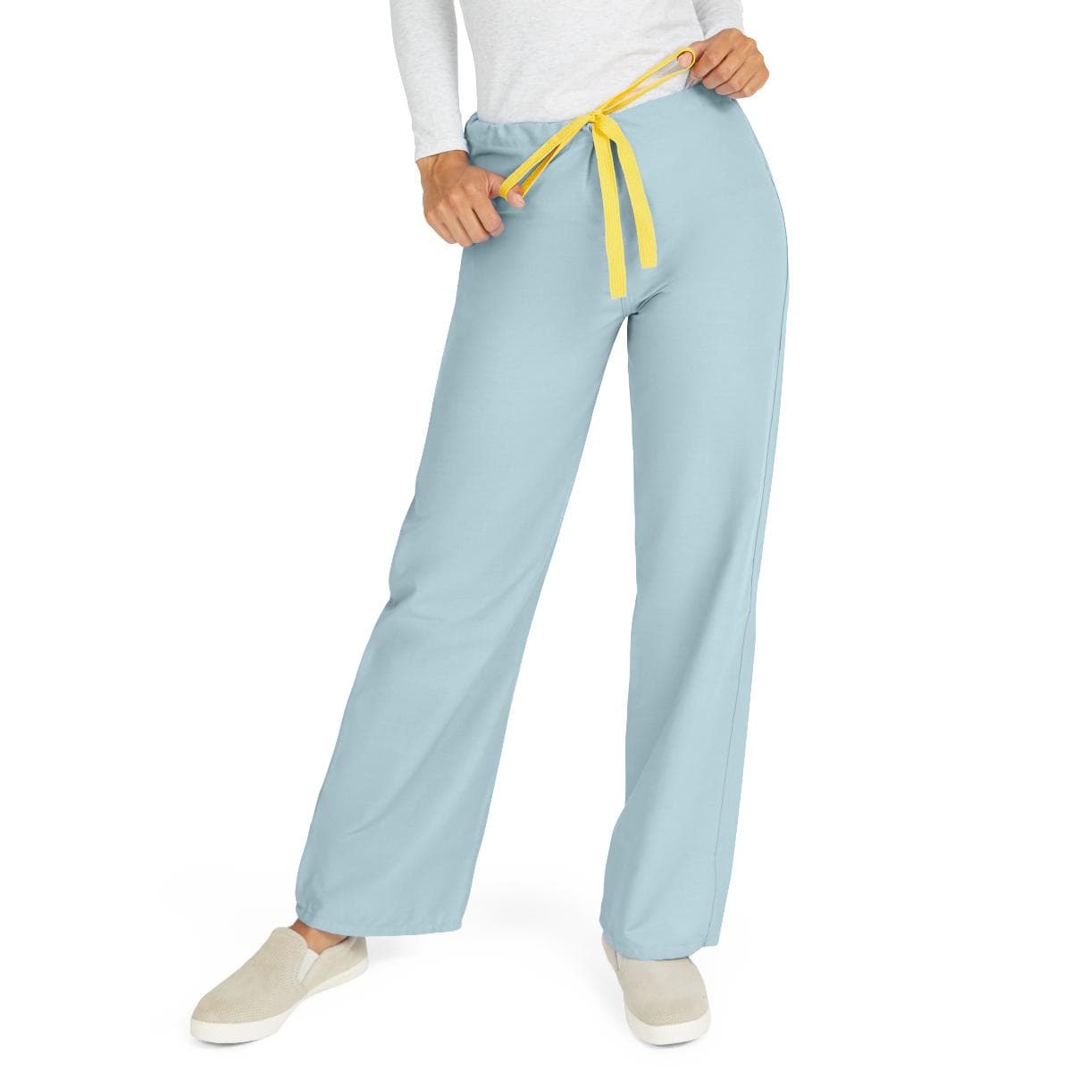 Medline AngelStat Unisex Reversible Scrub Pants with Angelica Color Coding, Misty Green, Extra Small - Image 1