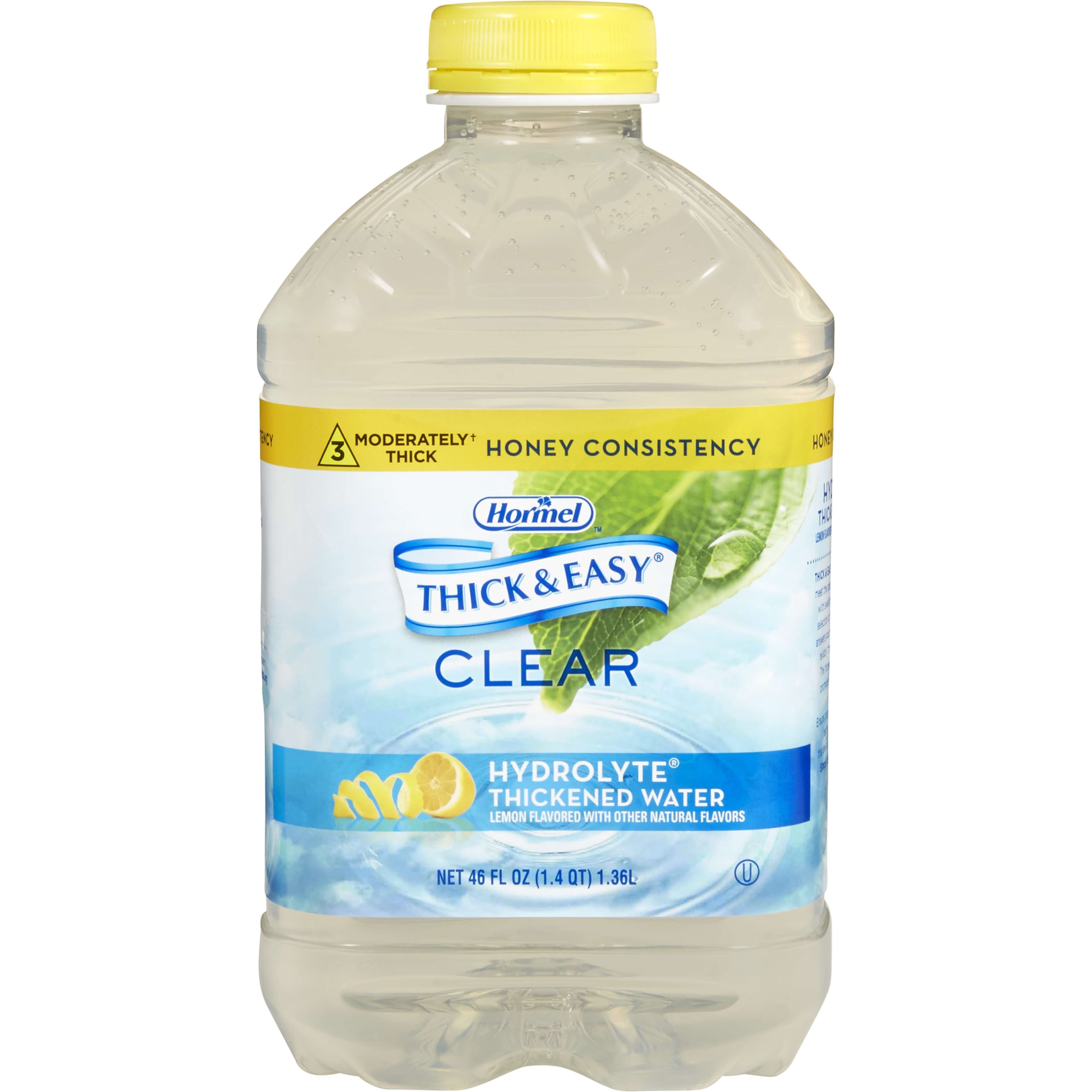 Thick & Easy Clear Hydrolyte Honey Consistency Thickened Water, Lemon, 46 Oz - Each - Image 1