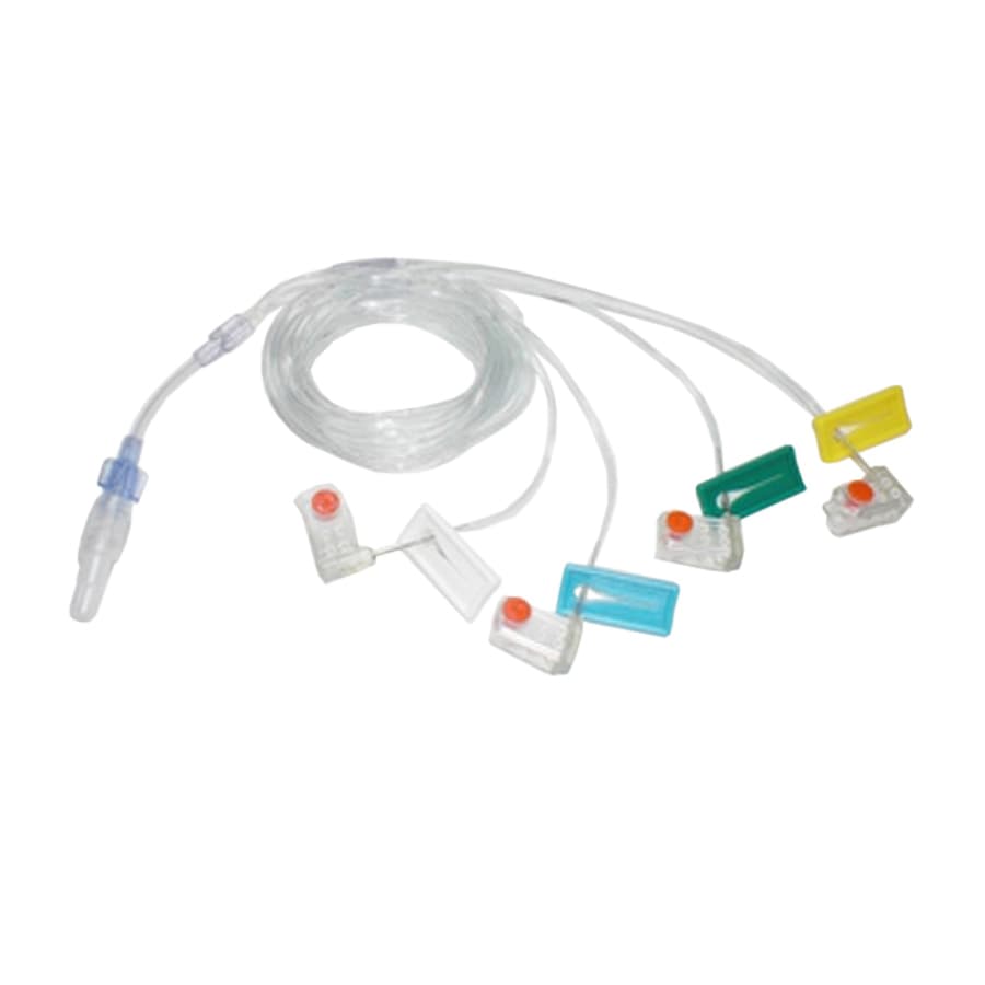 Alimed Multi-Lumen Subcutaneous Infusion Set, 27 Gauge x 4, 12 mm, 36 Inch - Box of 10 - Image 1