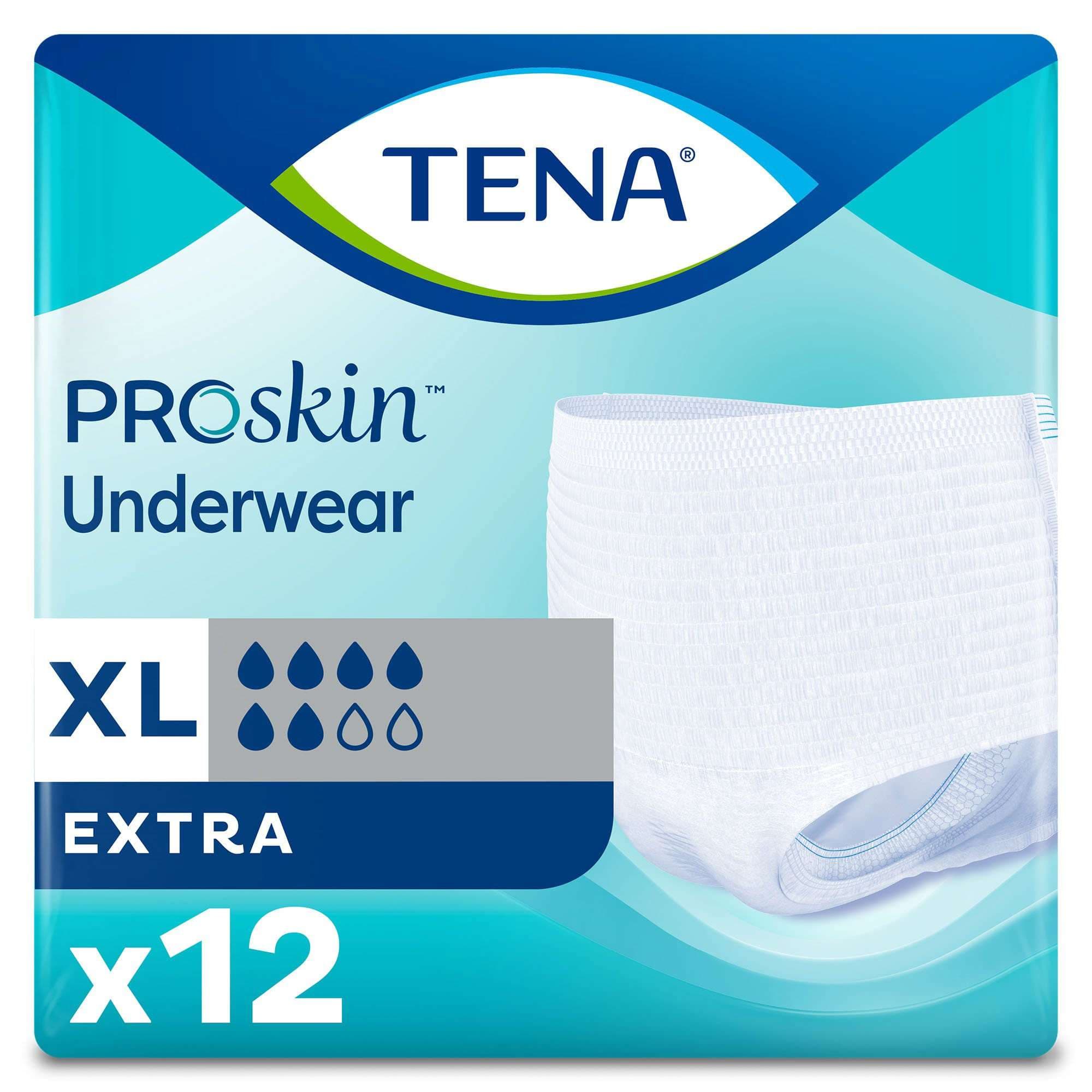 TENA ProSkin Extra Fully Breathable Underwear, Extra Large - Package of 12 - Image 1