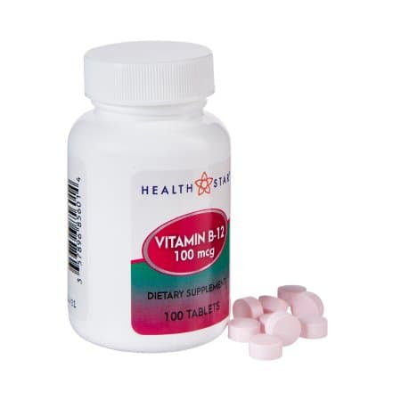 Geri-Care Vitamin Supplement Tablet, 100 mcg - Bottle of 100 - Image 1
