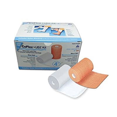Andover CoFlex UBZ Zinc Two Layer Compression Bandage Kit, 4 Inch - Image 1