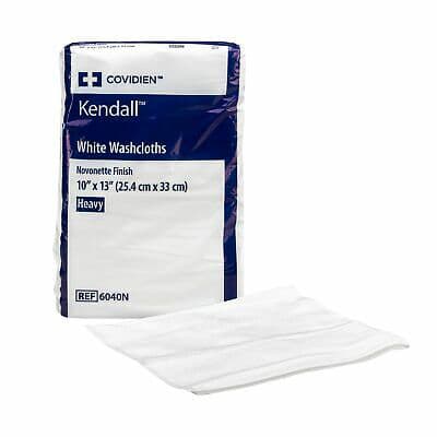Kendall Excilon Heavy Absorbent Washcloths, White - Case of 600 - Image 1