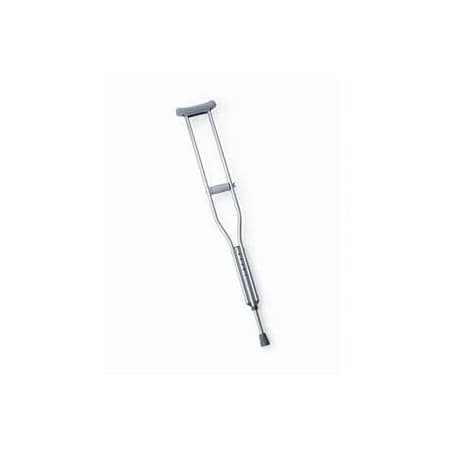 Medline Guardian Medium Adult Aluminum Push Button Crutch, 44-1/2 to 52-1/2 Inch - Image 1