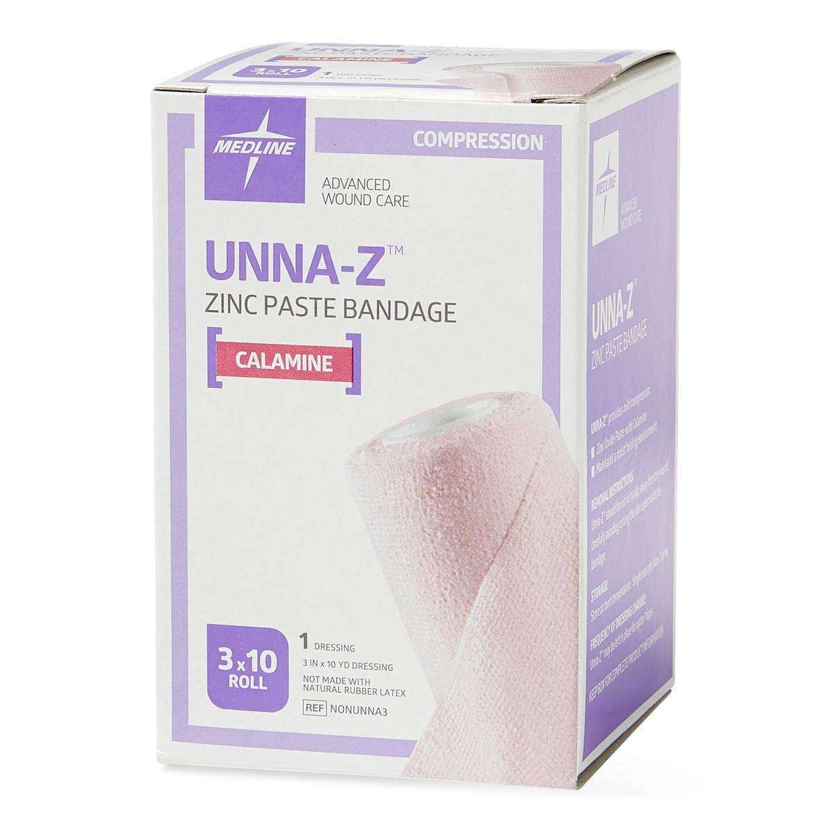 Medline Unna-Z Zinc Paste Compression Bandage, 3 Inch x 10 Yard - Image 1