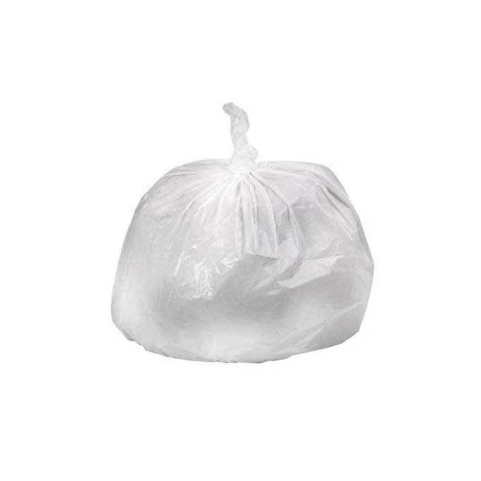Colonial Bag Tuf Trash Bag White X-Seal Bottom 33 Gal 0.75 mil, 33 x 39 Inch - Roll of 25 - Image 1