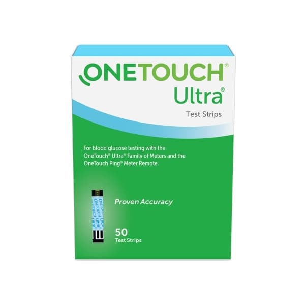 OneTouch Ultra Blue Blood Glucose Test Strips - Box of 50 - Image 1