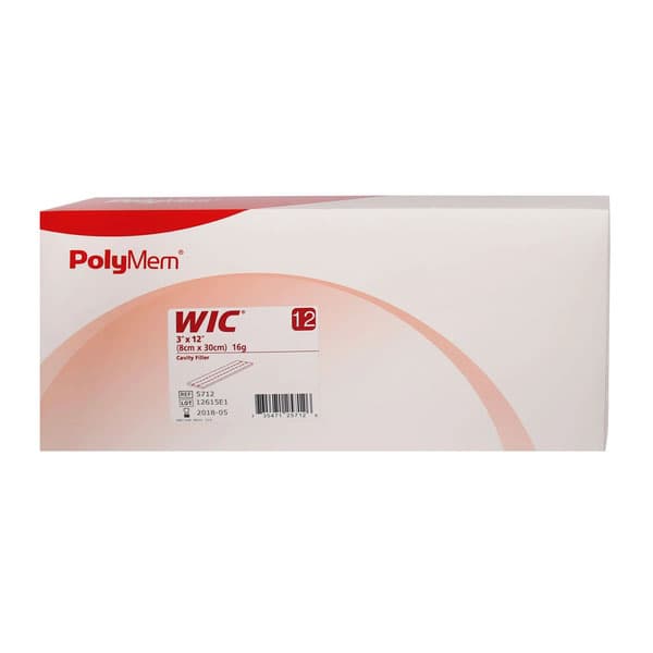 PolyMem WIC Cavity Wound Filler, 3 x 12 Inch - Case of 12 - Image 1