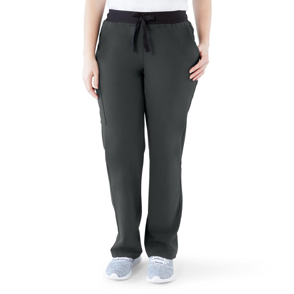Medline Varick AVE Women's Petite Scrub Pant, Charcoal, Extra Large - Image 1