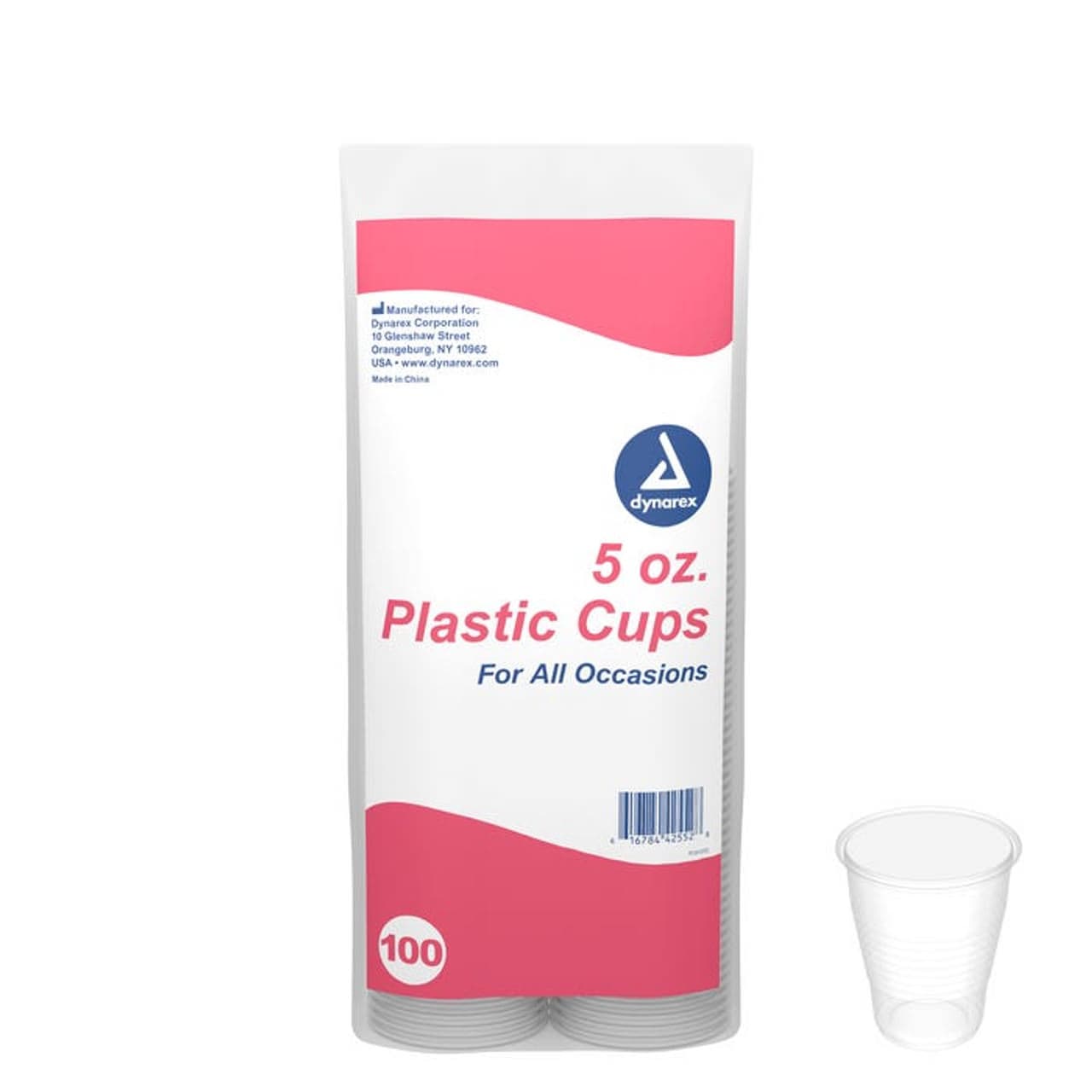 Dynarex Disposable Plastic Drinking Cup, 5 oz. - Case of 2500 - Image 1