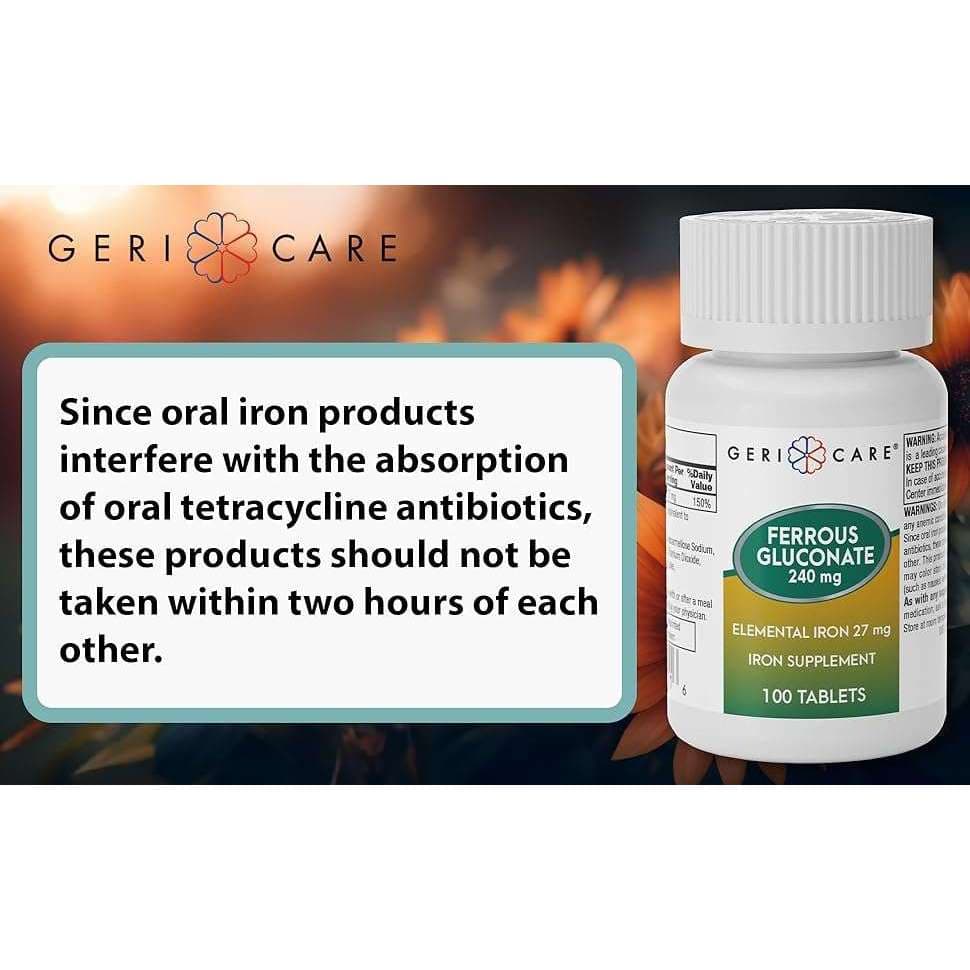 Geri-Care Ferrous Gluconate Iron Supplement Tablets - Image 4