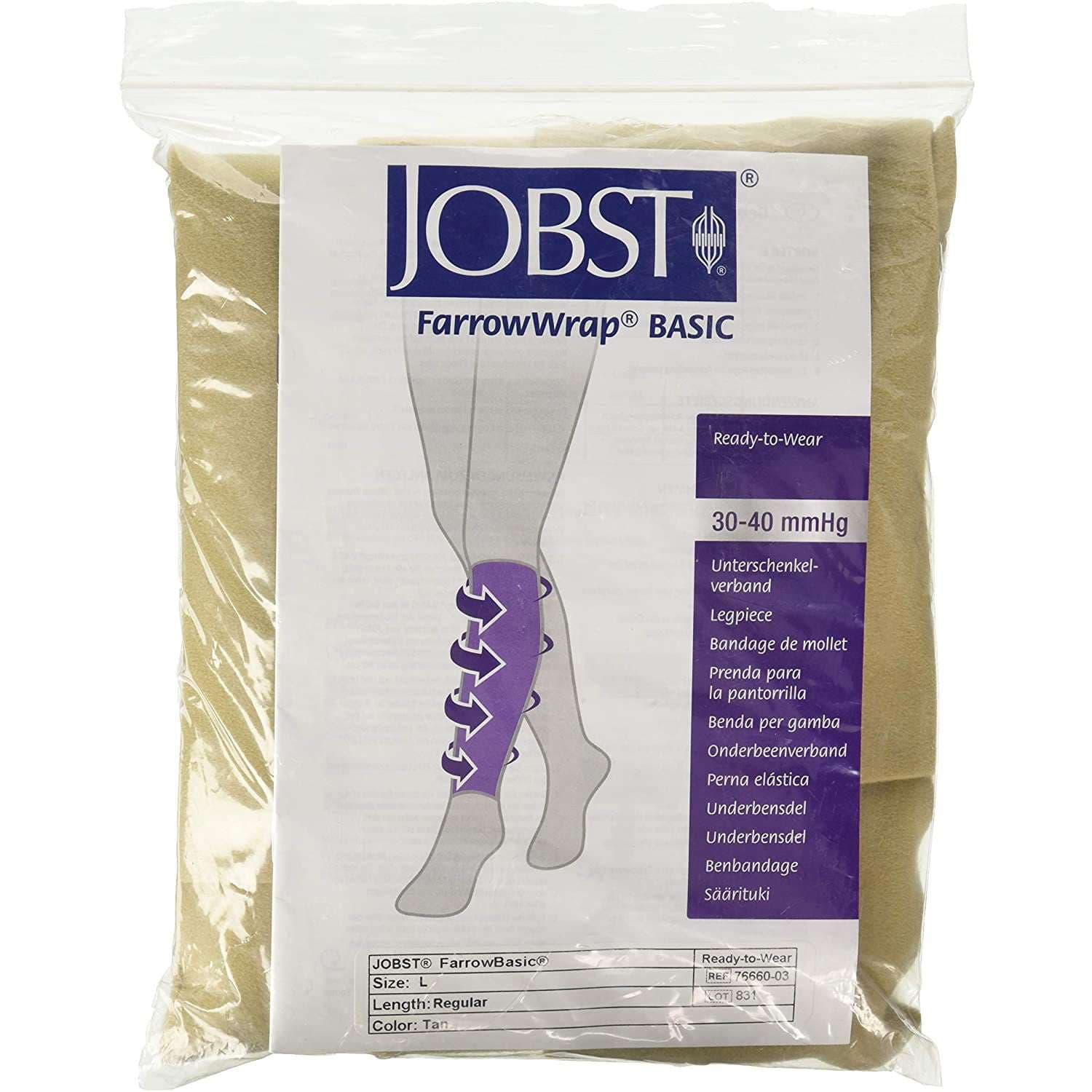 Jobst FarrowWrap Basic Compression Legpiece, Tan - Image 3