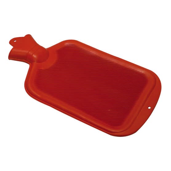 Relief Pak 2-Quart Rubber Hot Water Bottle, 8" x 6", 0.4 lbs - Image 1