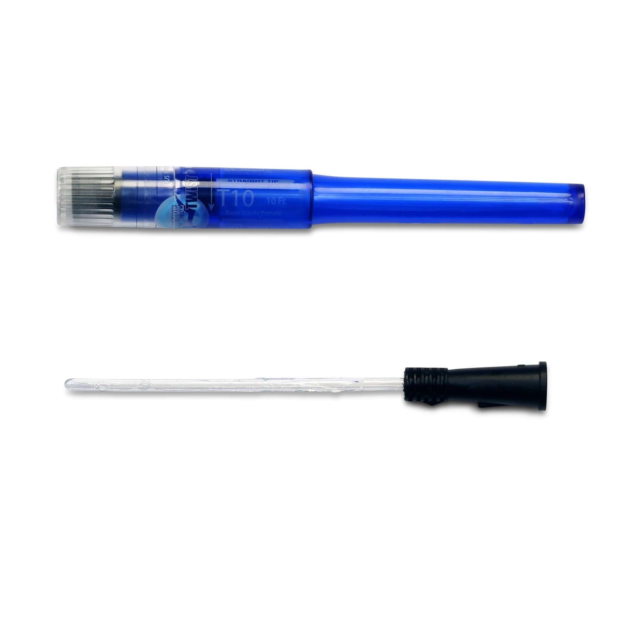Cure Twist Ready to Use Intermittent Catheter for Women, 10 Fr - Case of 300 - Image 1