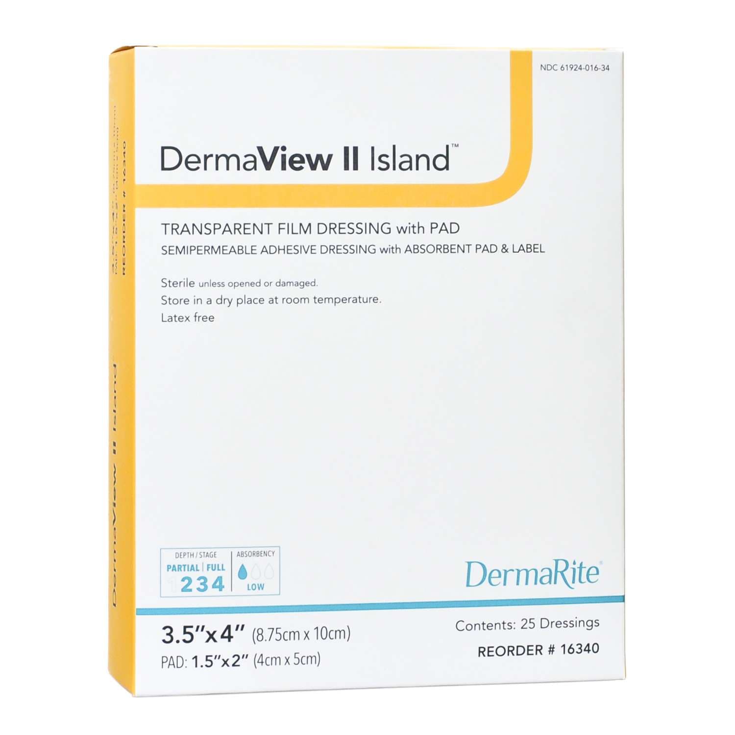 DermaView II Island Transparent Film Wound Dressing with pad - Image 3