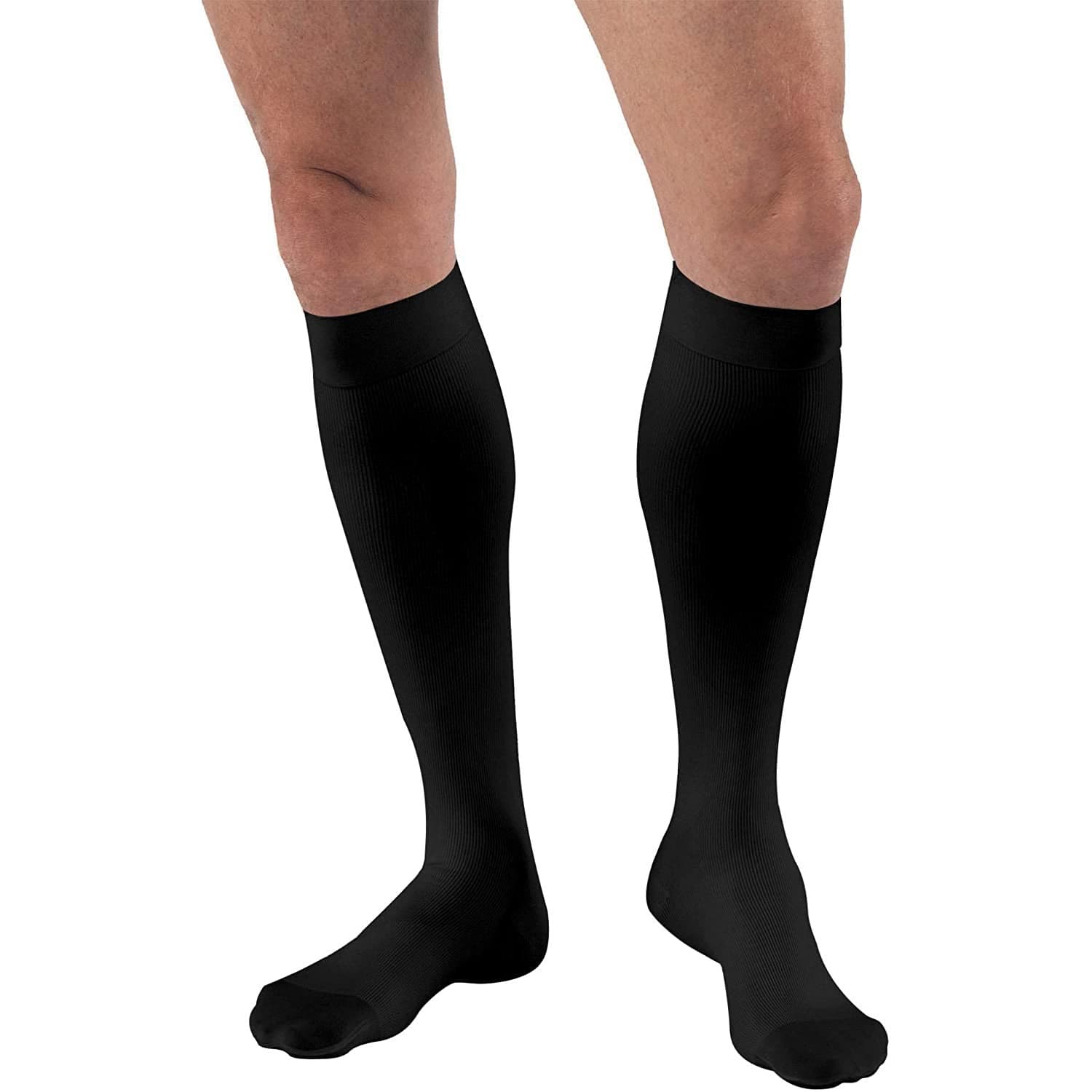 Jobst Men Compression Stocking, Closed Toe, 30-40 mmHg, Extra Large-Full Calf, Black - Pair - Image 1