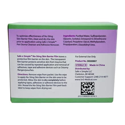 Safe N' Simple No-Sting Skin Barrier Film Wipe - Image 3