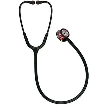 3M Littmann Classic III Monitoring Stethoscope, Rainbow Finish Chestpiece, Black - Image 1
