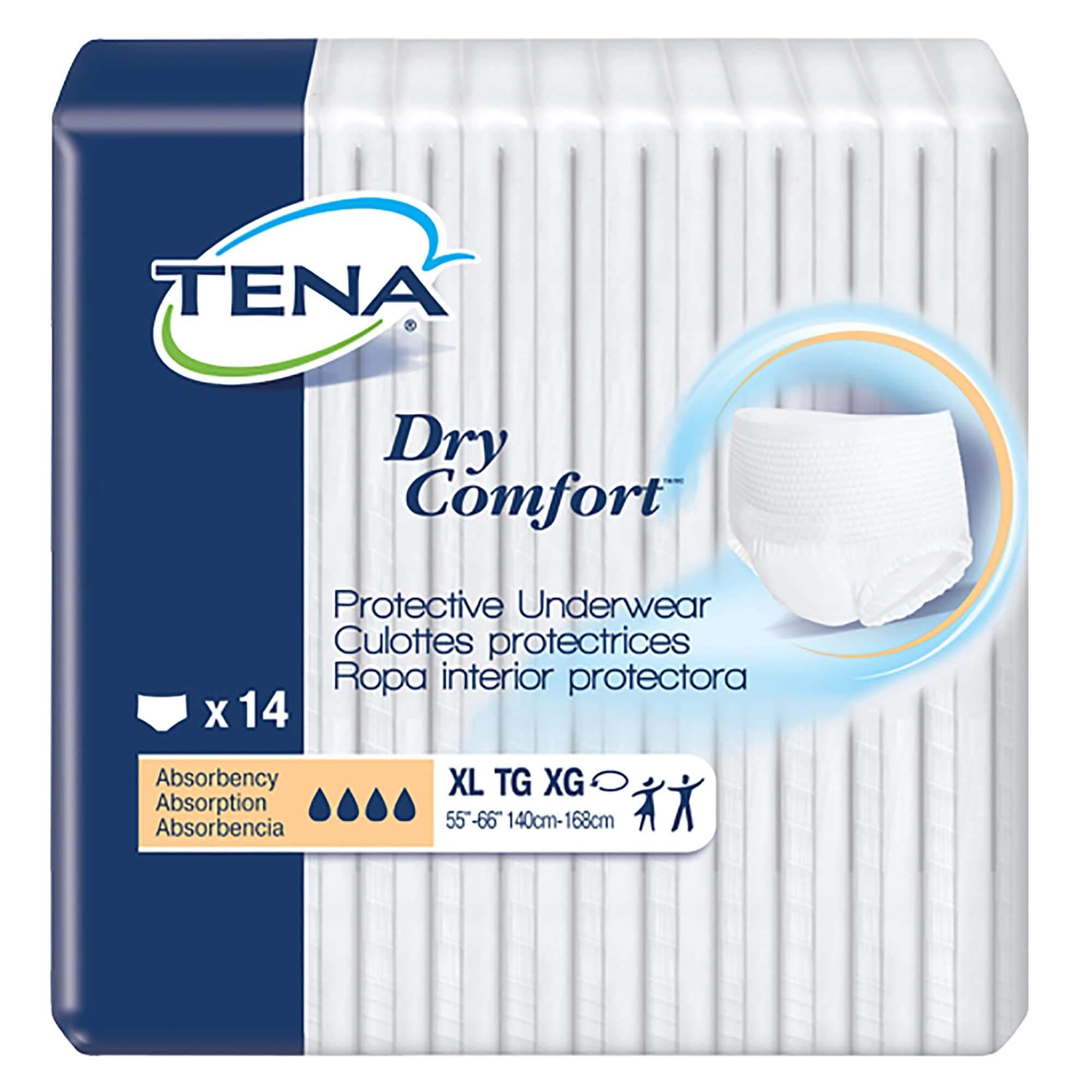 TENA Dry Comfort Protective Adult Underwear, Extra Large - Package of 14 - Image 1