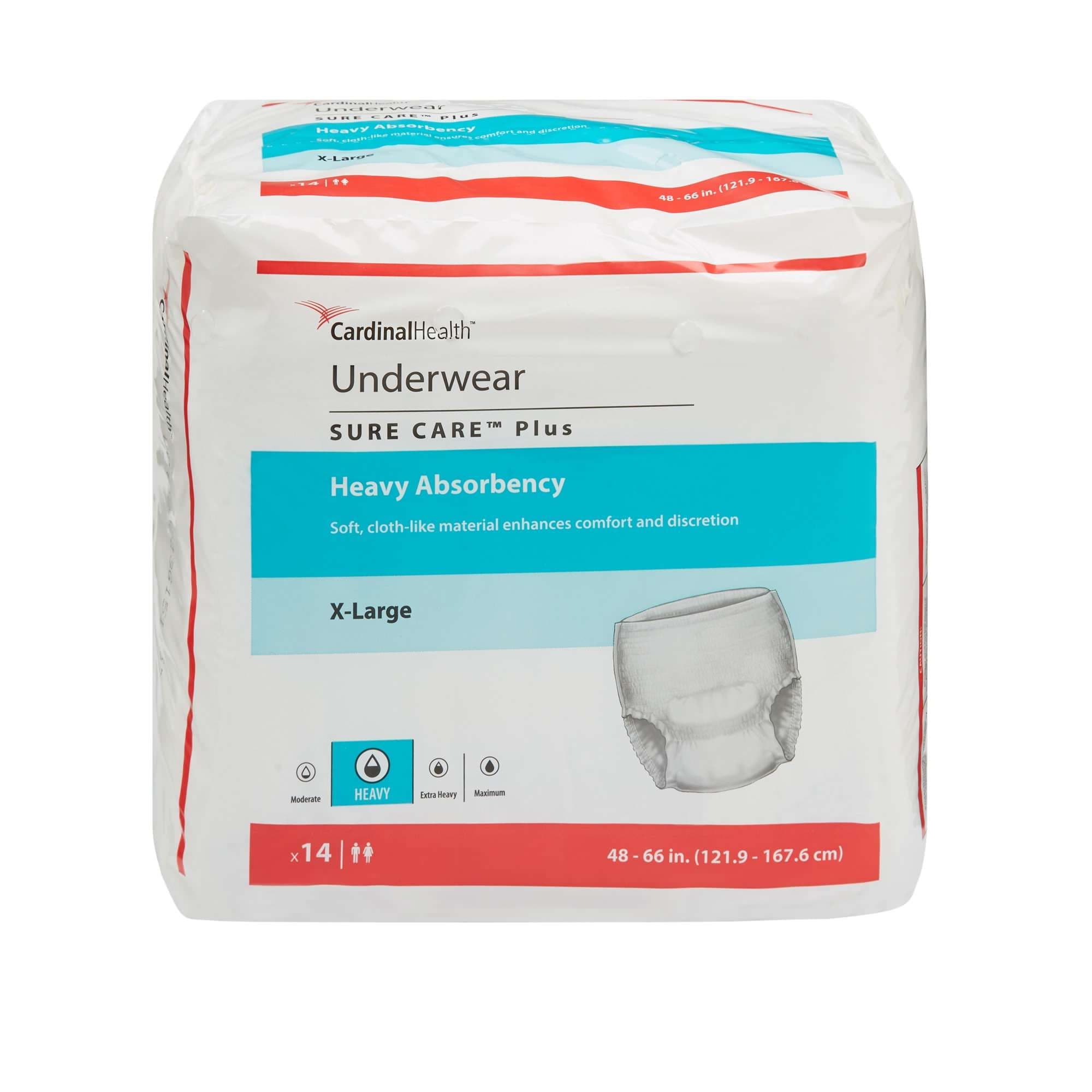 Cardinal Health Sure Care Plus Underwear, Extra Large - Bag of 14 - Image 1
