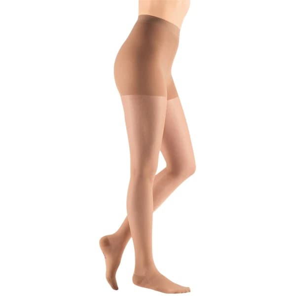 Mediven Sheer & Soft Pantyhose 8-15mmHg Standard, Closed Toe, Natural, Size C - Pair - Image 1