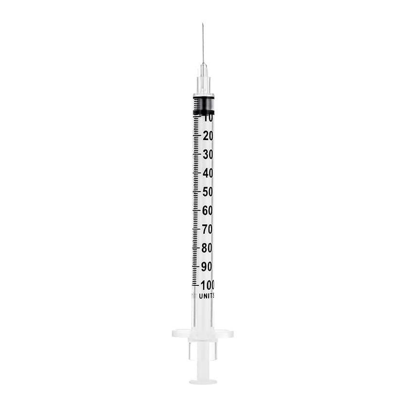 SOL-M Standard Insulin Syringe with Attached Needle - Image 5