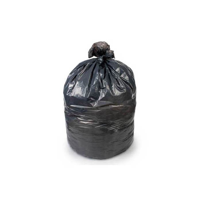 Colonial Bag Trash Bag X-Seal Bottom 15 Gal, Black, 24 x 32 Inch, 0.35 mil, Light Duty - Case of 1000 - Image 1