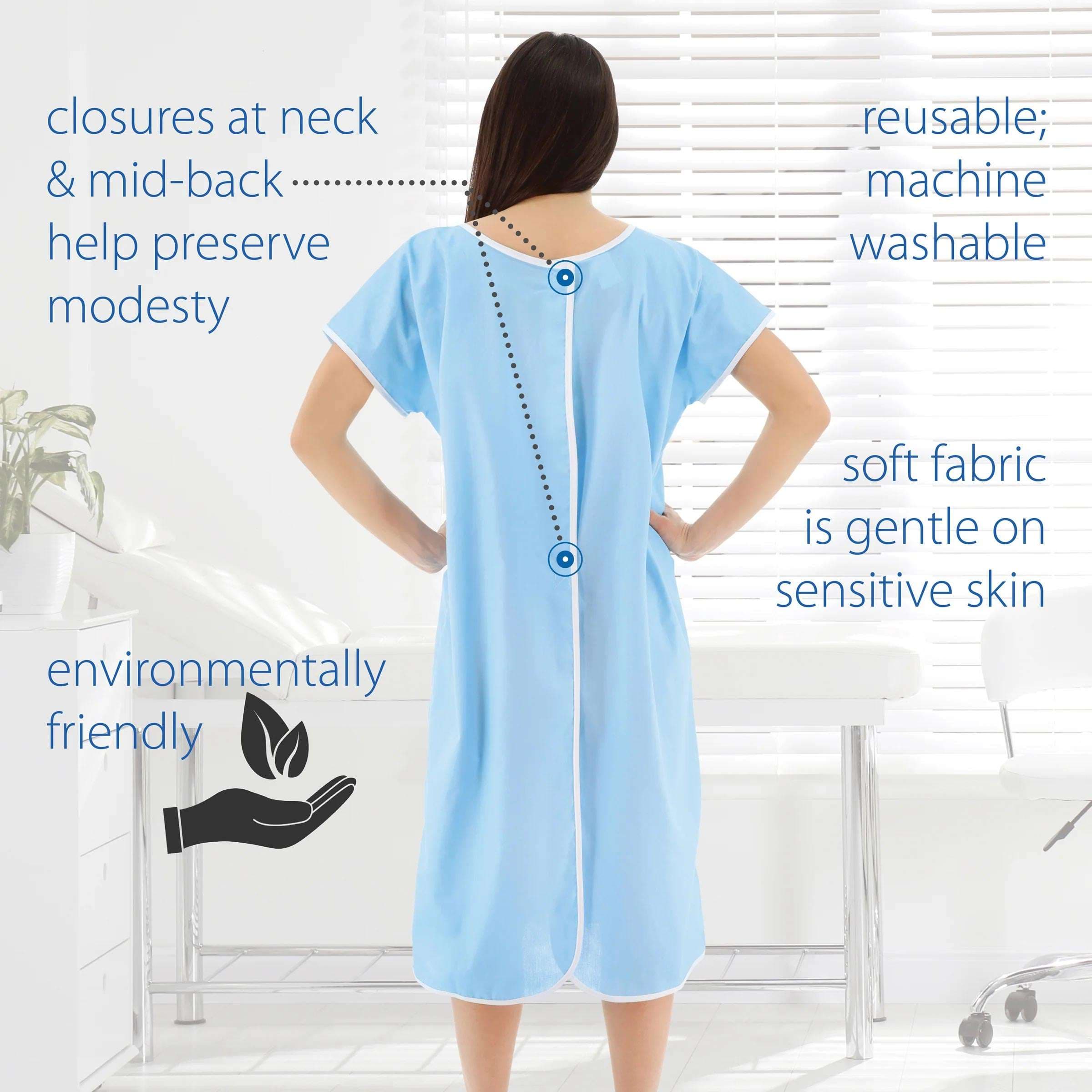 Core Patient Gown Blue - Image 5