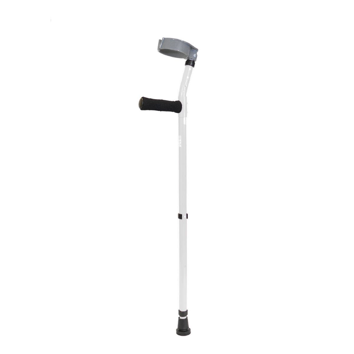 Walk Easy small adult forearm height adjustable crutches with 3.5" adjustable full cuff (pair) - White - Image 1