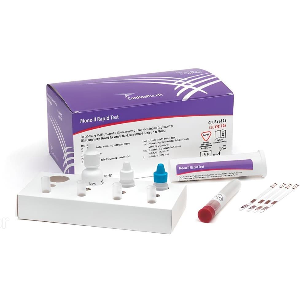 Cardinal Health Mono II Rapid Test Kit - Box of 25 Test Kits - Image 1