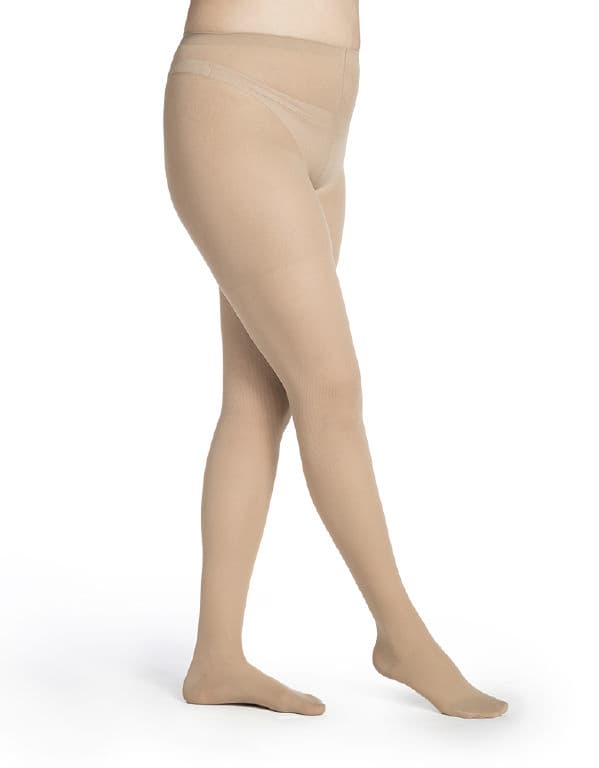 Sigvaris Women's Style Medium Sheer Closed Toe Compression Pantyhose, 20-30mmHg, Large-Short, Natural - Pair - Image 1
