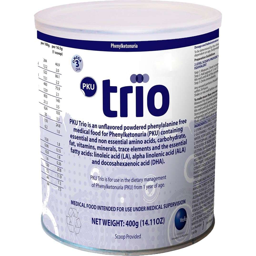 Vitaflo Trio PKU Oral Supplement, Vanilla, 400 Gram - Case of 6 - Image 1